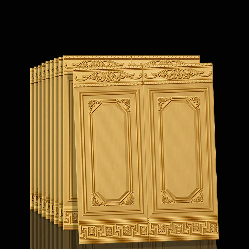 Peel & Stick Wall Panels | 3D Embossed Tin Back | Vinyl 10-Piece Set | Waterproof