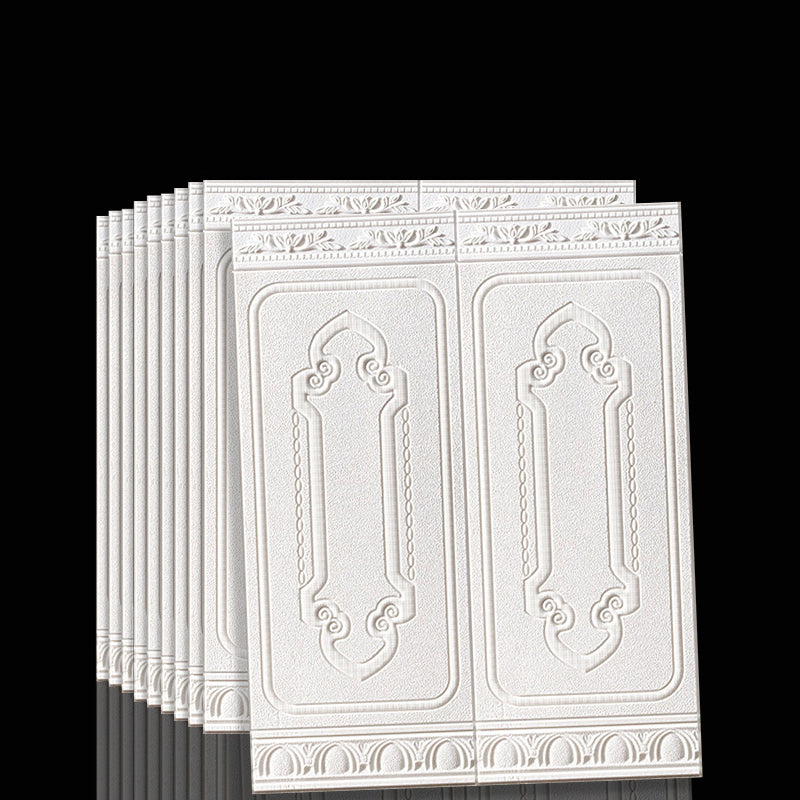 Peel & Stick Wall Panels | 3D Embossed Tin Back | Vinyl 10-Piece Set | Waterproof