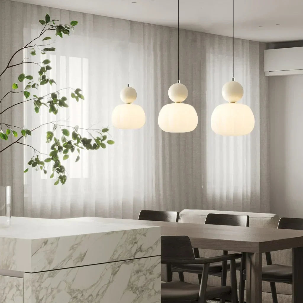Pendant Ceiling Light for Home | Art Deco Style | Single- or Triple-Head | Metal & Acrylic