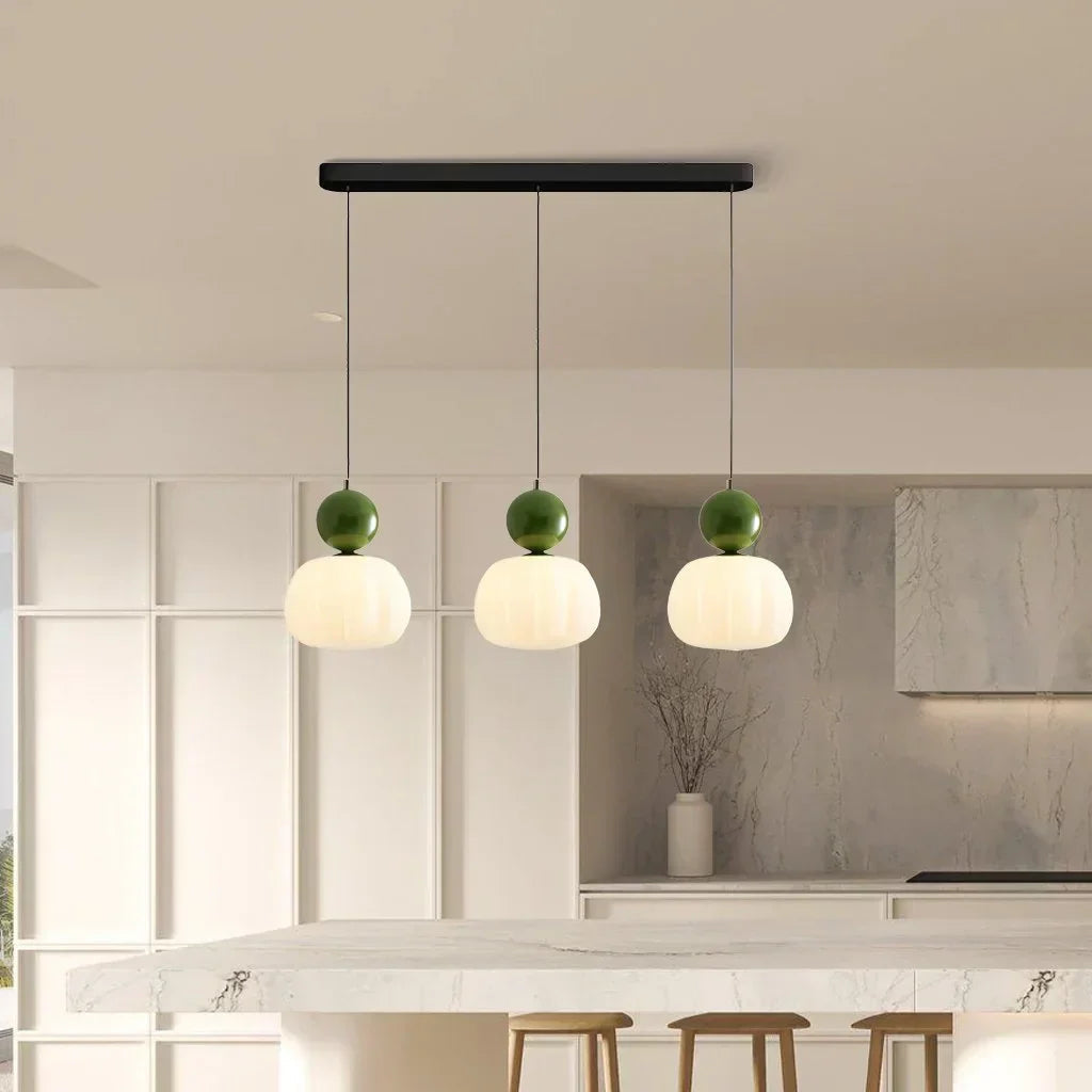 Pendant Ceiling Light for Home | Art Deco Style | Single- or Triple-Head | Metal & Acrylic
