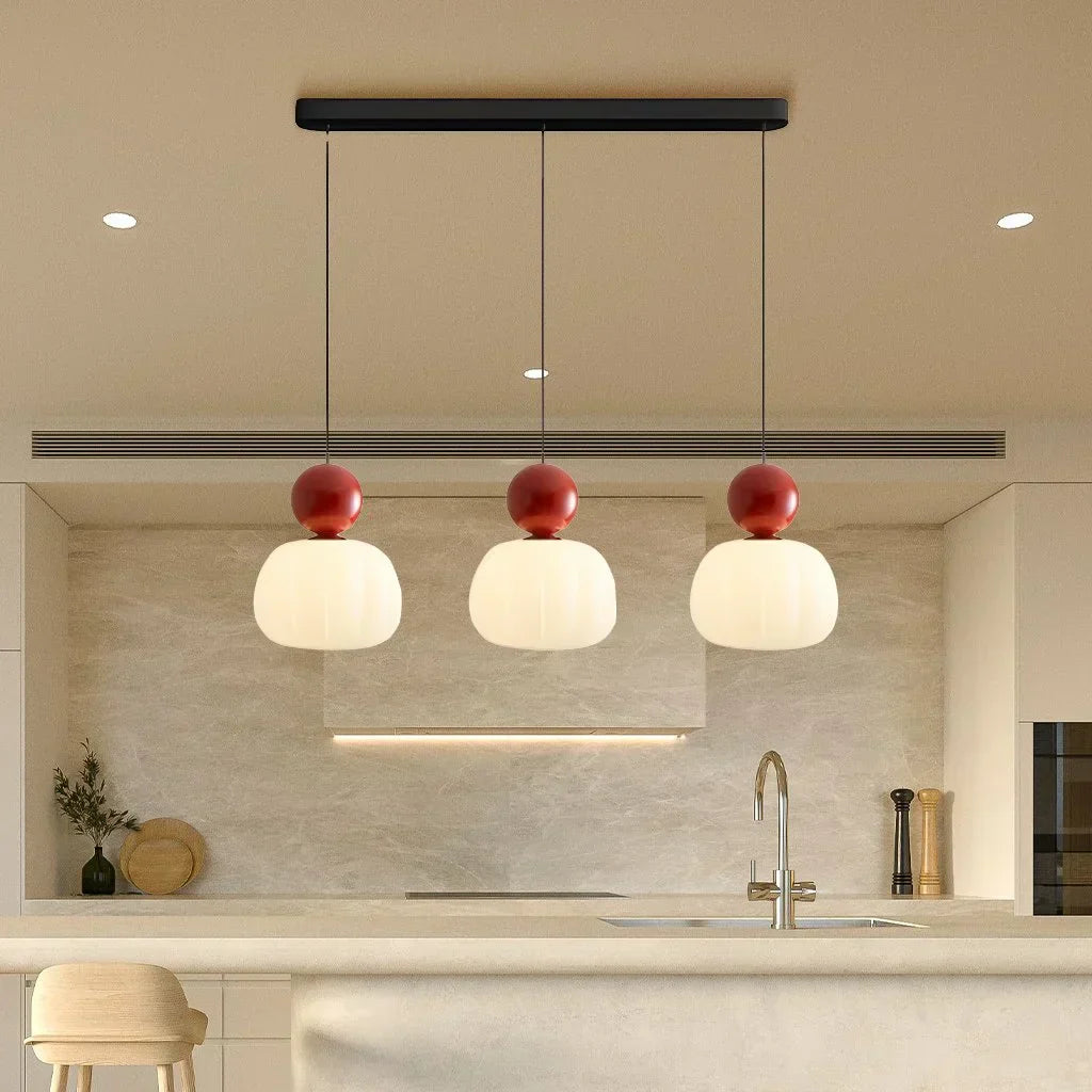 Pendant Ceiling Light for Home | Art Deco Style | Single- or Triple-Head | Metal & Acrylic
