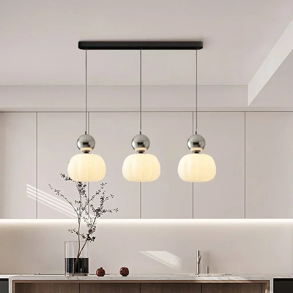 Pendant Ceiling Light for Home | Art Deco Style | Single- or Triple-Head | Metal & Acrylic