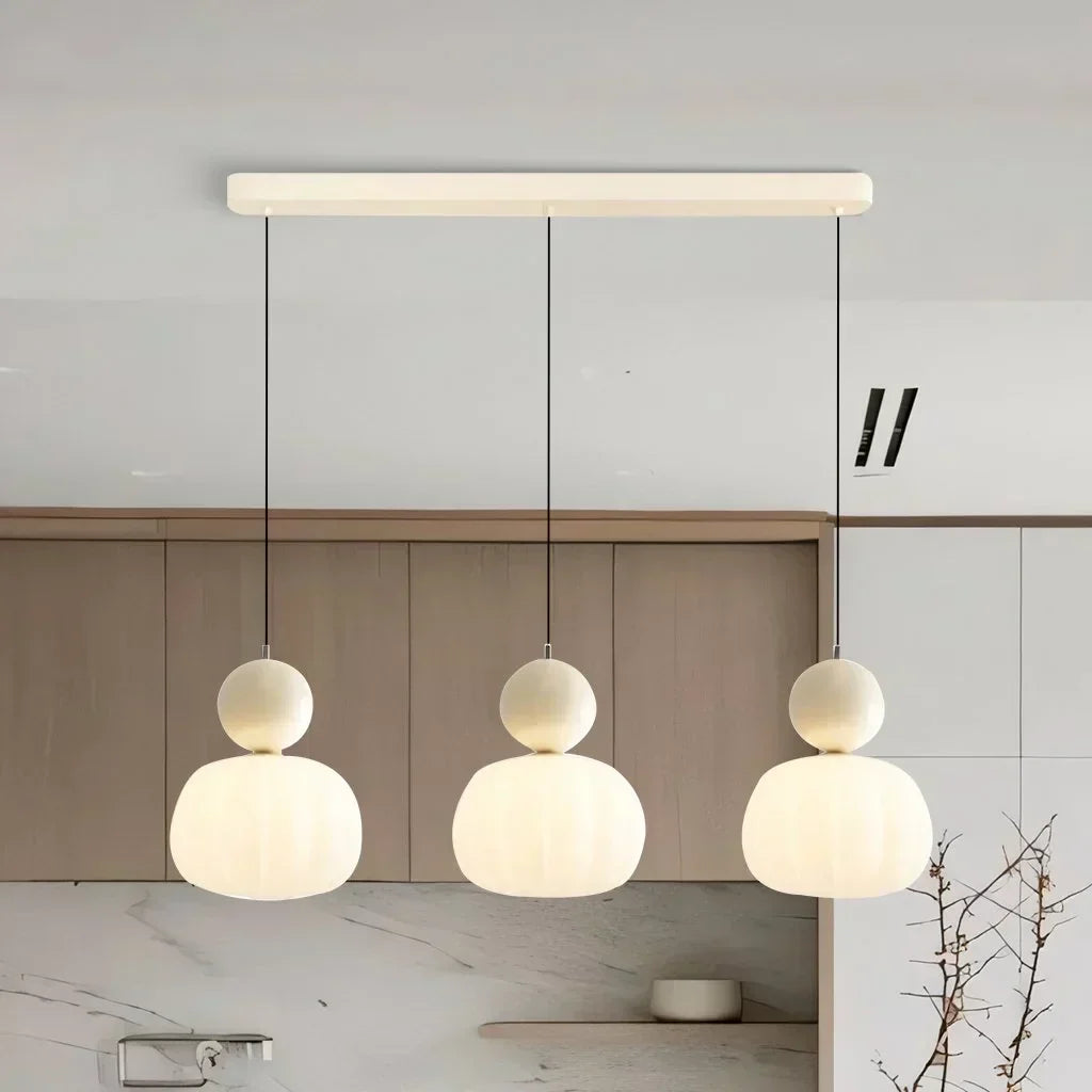 Pendant Ceiling Light for Home | Art Deco Style | Single- or Triple-Head | Metal & Acrylic