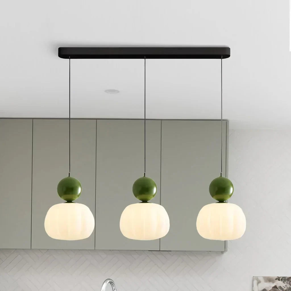 Pendant Ceiling Light for Home | Art Deco Style | Single- or Triple-Head | Metal & Acrylic