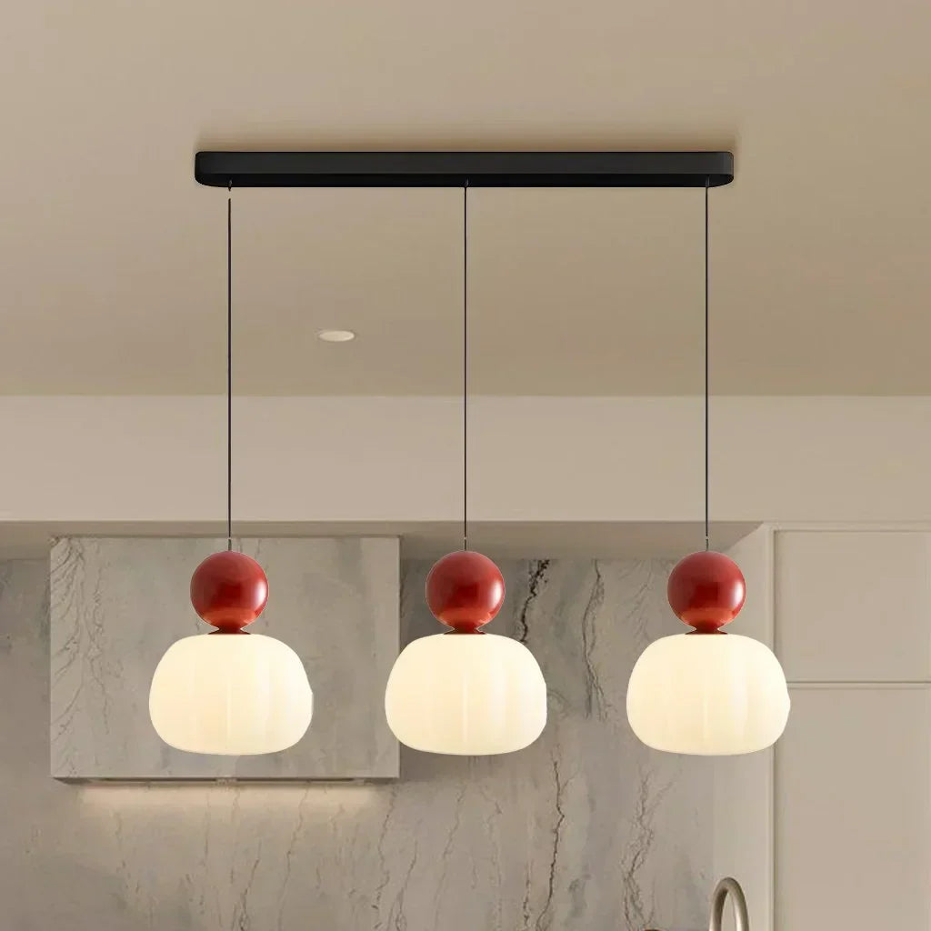Pendant Ceiling Light for Home | Art Deco Style | Single- or Triple-Head | Metal & Acrylic