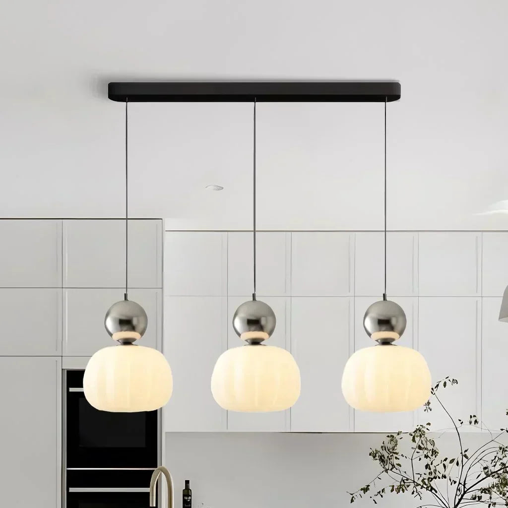 Pendant Ceiling Light for Home | Art Deco Style | Single- or Triple-Head | Metal & Acrylic