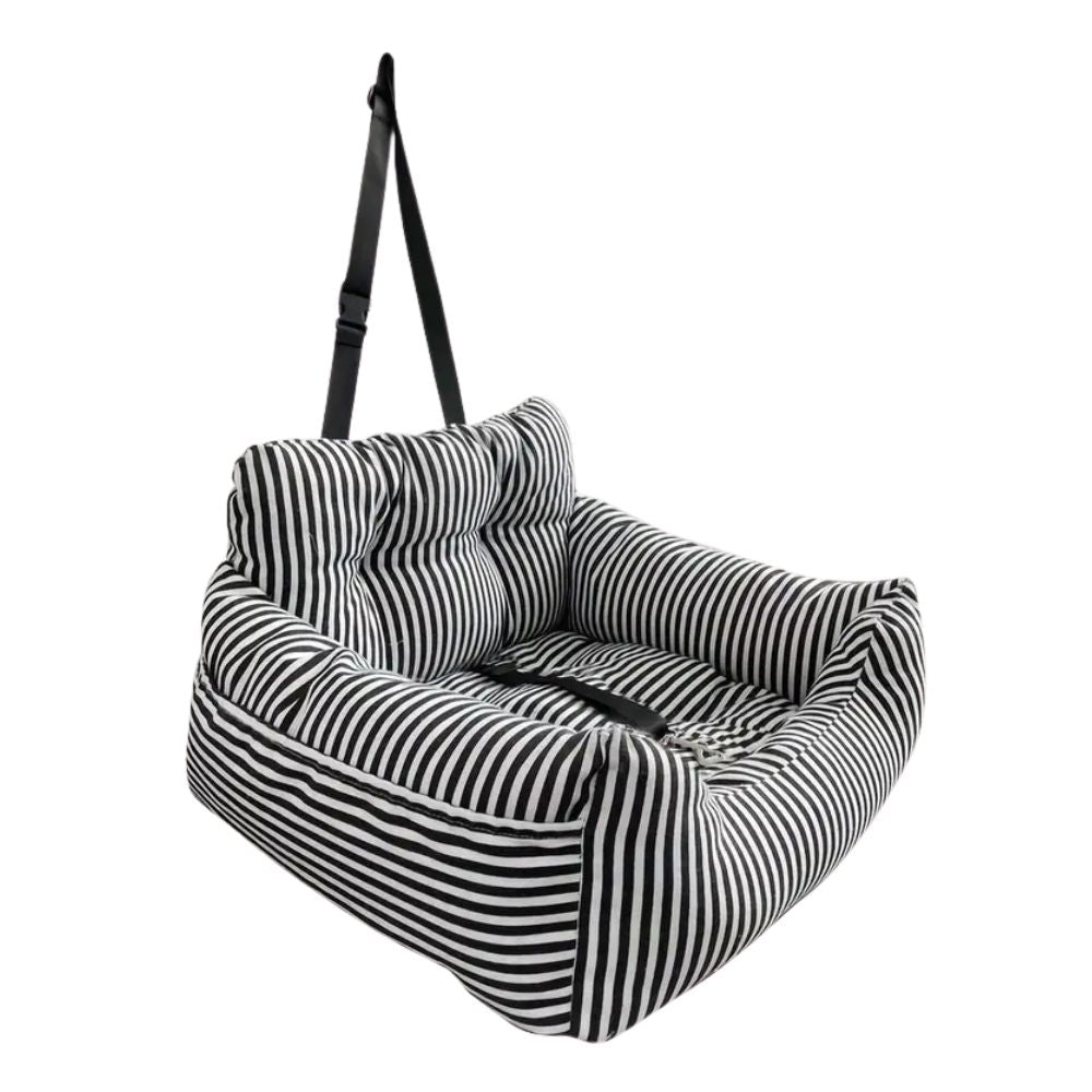 Pet Car Seat for Dogs & Cats | Dual-Layer Cushion | Non-Slip Base & Adjustable Straps
