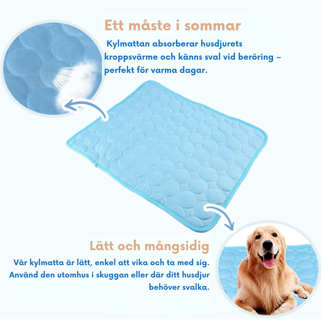 Pet Cooling Mat | Self-Cooling Fiber Top | Breathable Mesh & Cotton Fill | Machine Washable