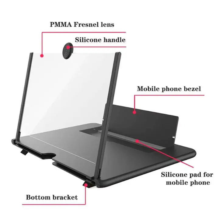 Phone Magnifier | Foldable 3-4x Magnification | HD Lens & Compact | Reduced Eye Strain