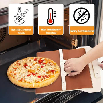 Pizza Peel | Sliding Transfer Design | Sustainable Wood, 55 x 35 cm