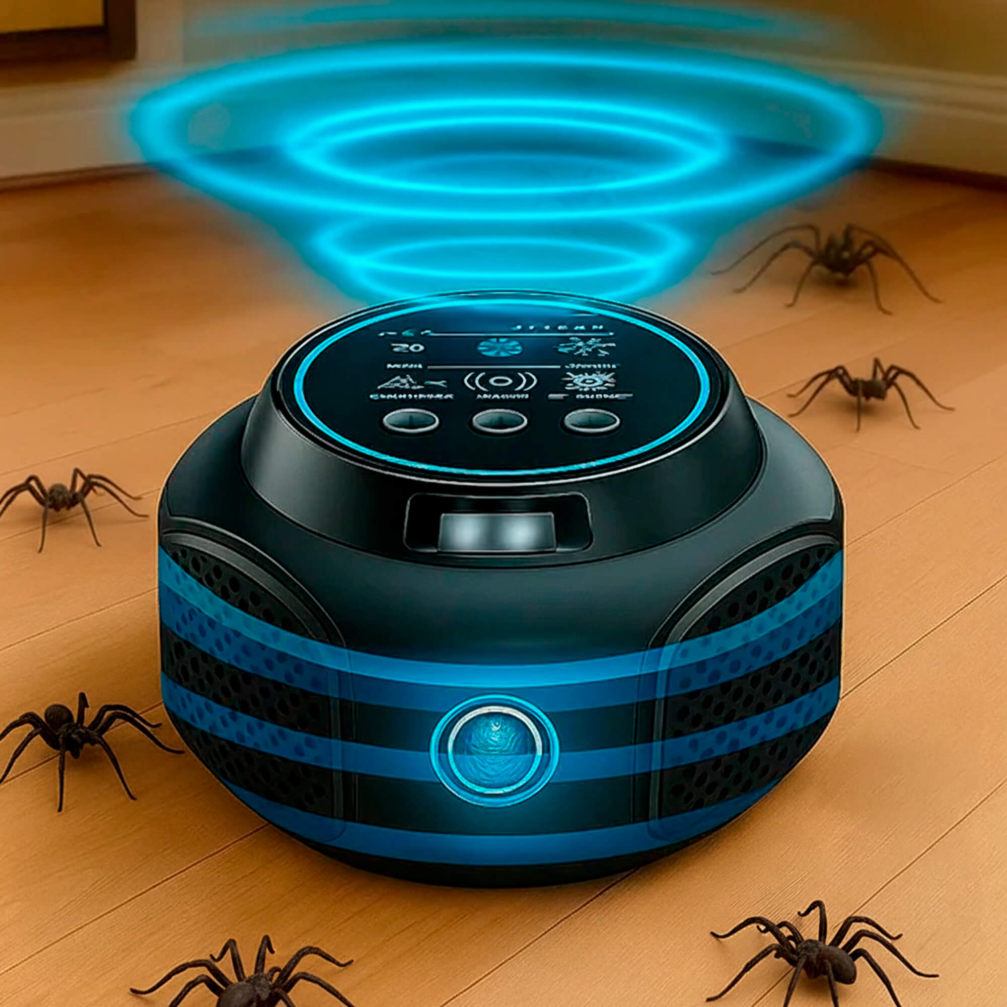 Plug-In Ultrasonic Spider Repeller | Chemical-Free & Pet-Safe | 3,200 sq ft Coverage