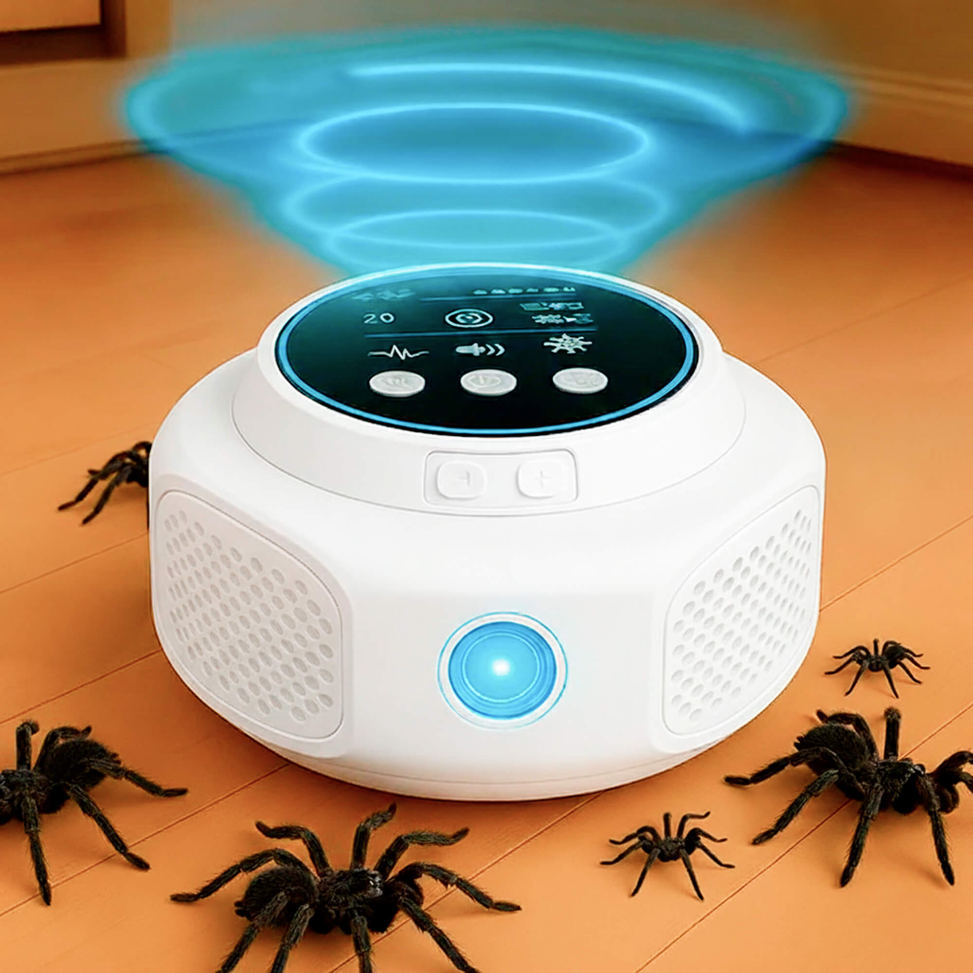 Plug-In Ultrasonic Spider Repeller | Chemical-Free & Pet-Safe | 3,200 sq ft Coverage