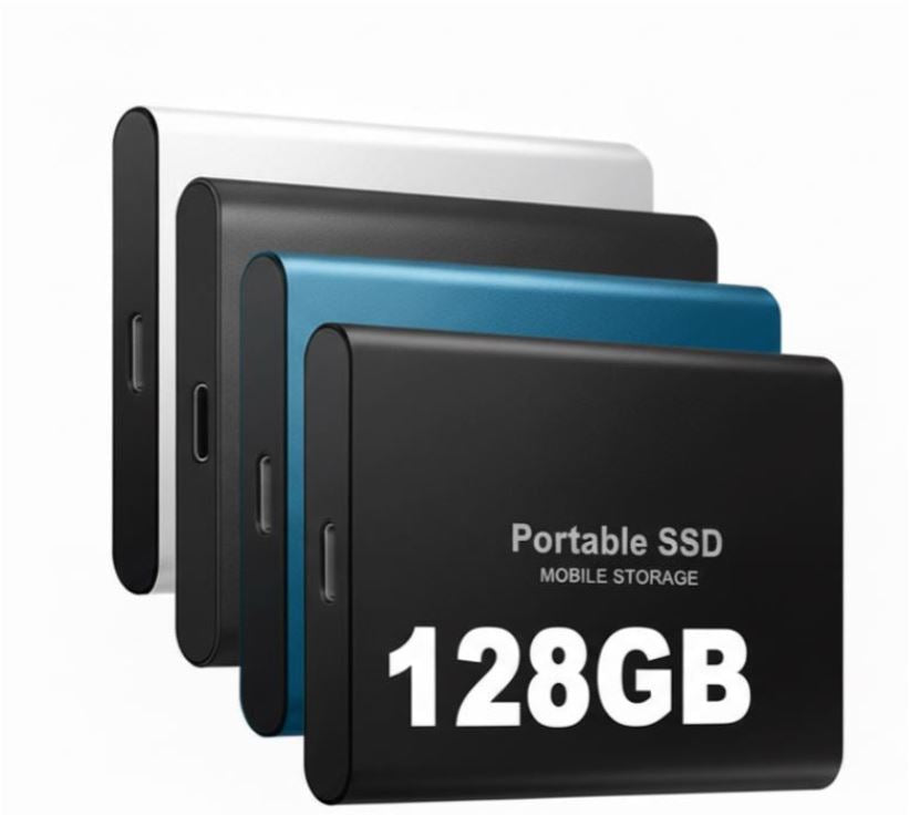 Portable External SSD | Ultra-Fast 128GB | Sleek Aluminum Casing | Travel-Ready