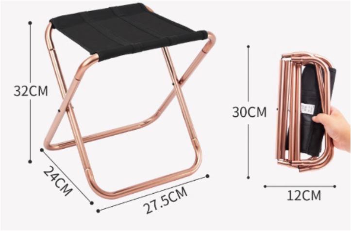 Portable Folding Chair | Ultra Lightweight Aluminum Frame | Durable Oxford Fabric Seat | Camping & Travel