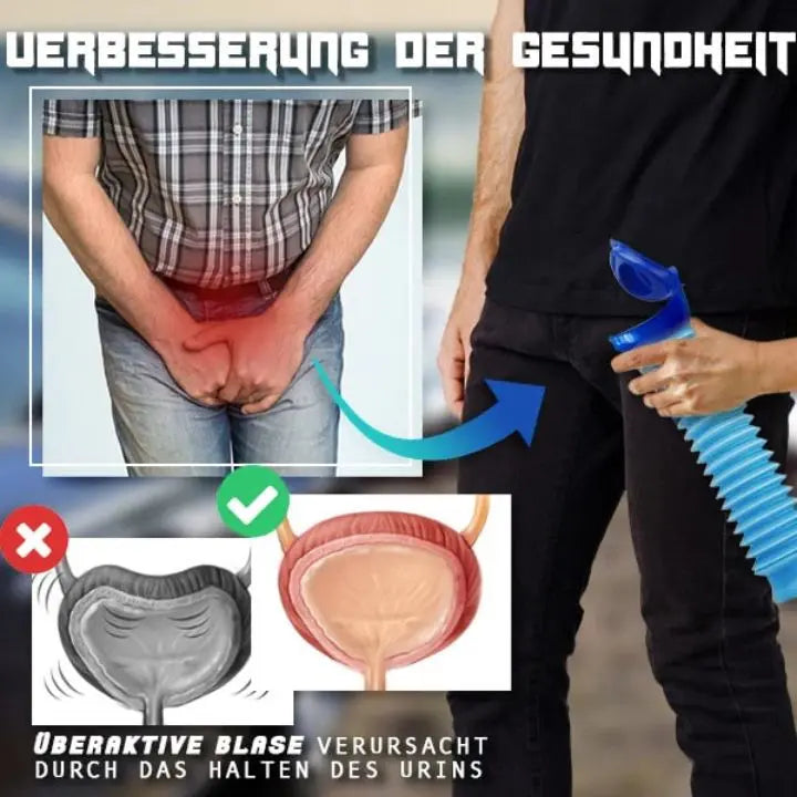 Portable Men's Urinal | Collapsible & Leak-Proof | 750ml Capacity | BPA-Free & Reusable