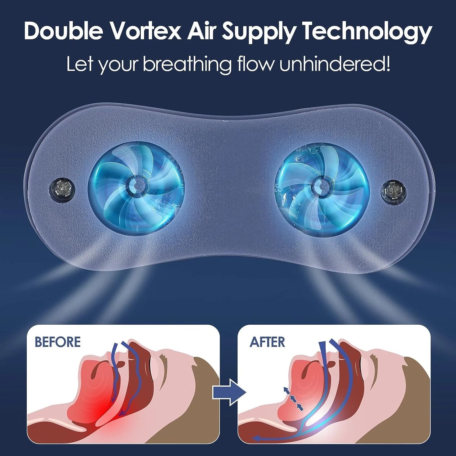 Portable Micro CPAP for Travel | Hoseless & Quiet | Silicone Nasal Tip | 8-Hour Battery