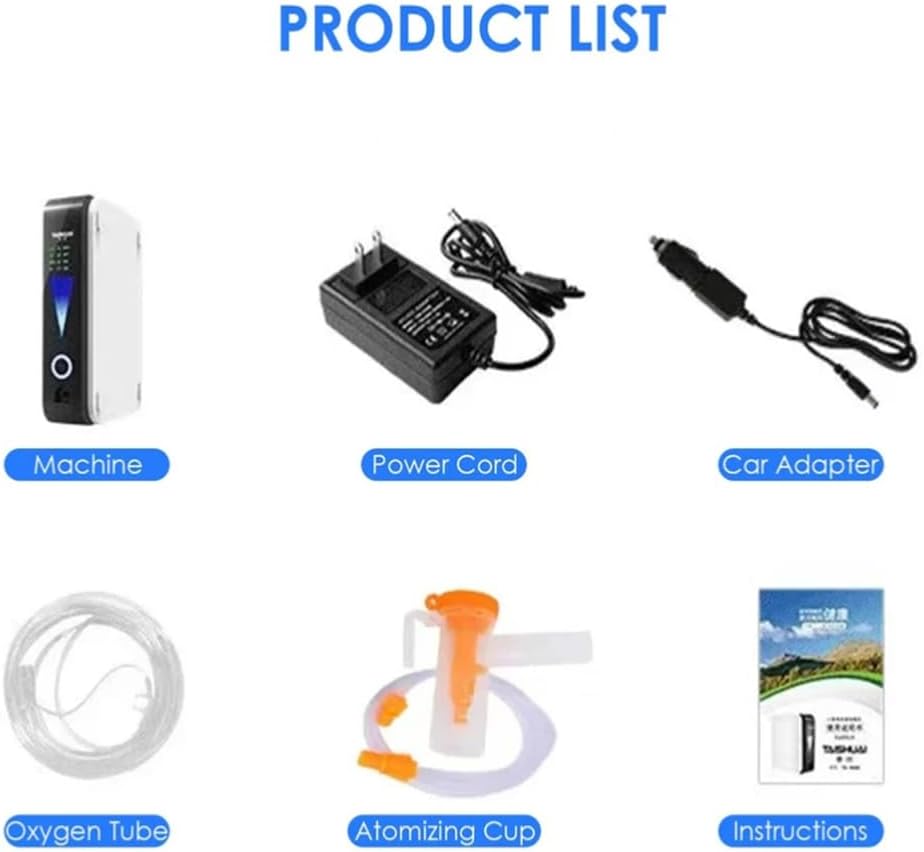 Portable Oxygen Concentrator | Quiet & Compact | Adjustable Flow & Safety Protection | Home Use