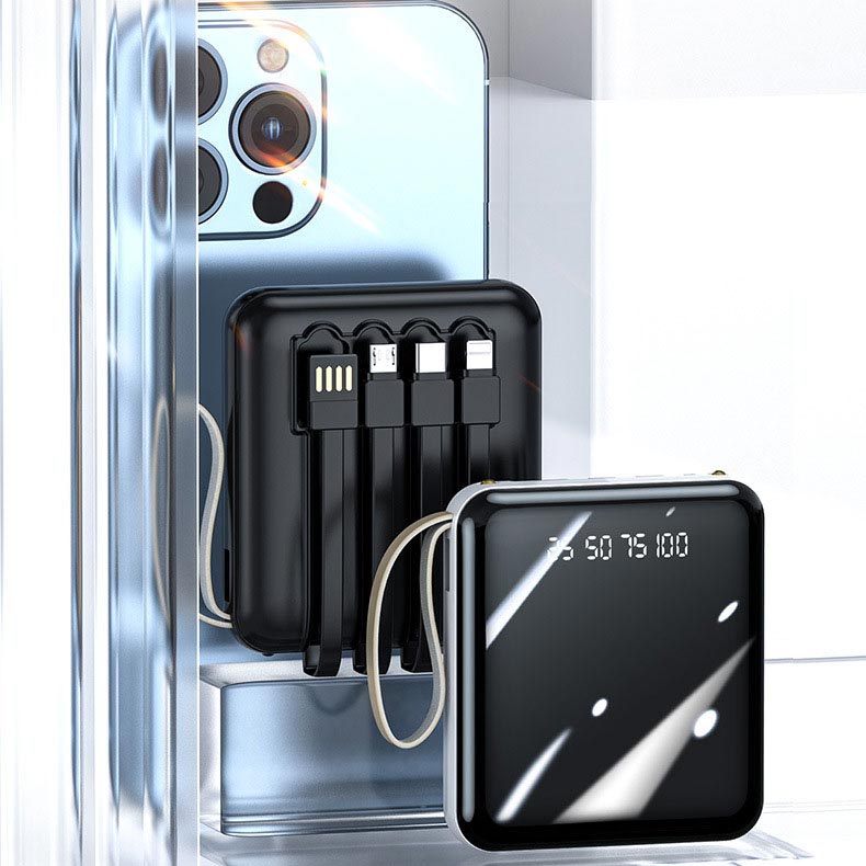Portable Power Bank | Fast Charge | Built-In Lightning, USB-C & Micro-USB | High Capacity