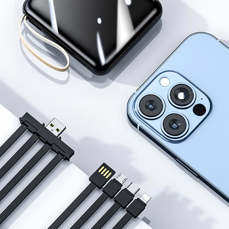 Portable Power Bank | Fast Charge | Built-In Lightning, USB-C & Micro-USB | High Capacity