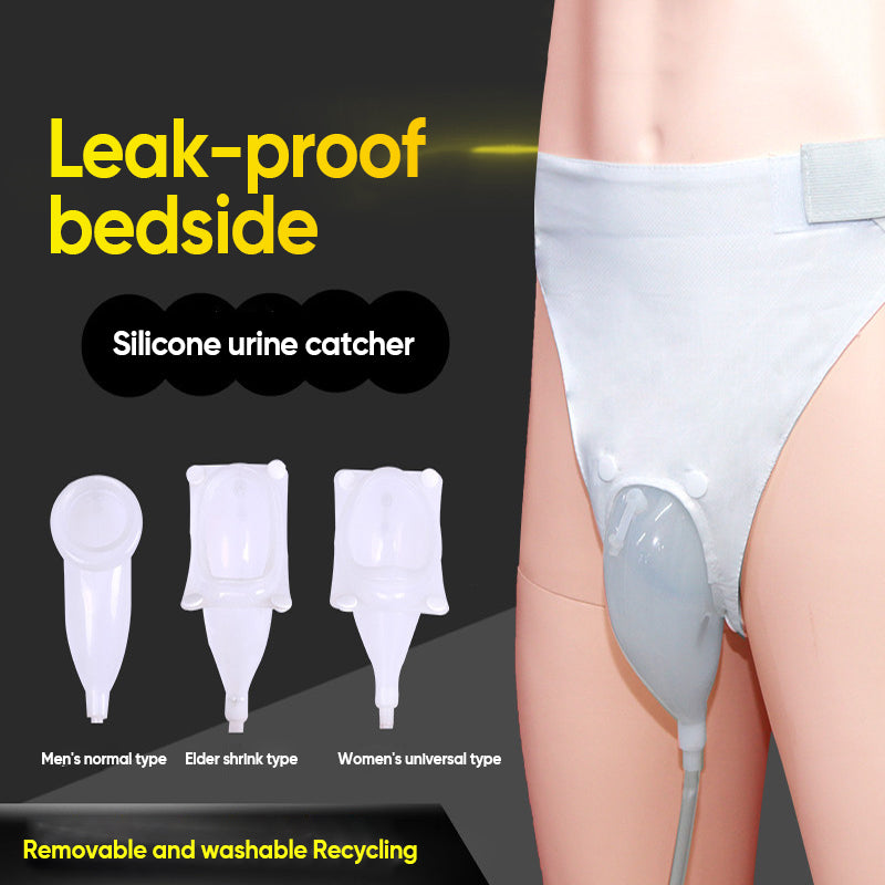 Portable Urinal System | Silicone Collector & 1L Urine Bag | Cotton Brief
