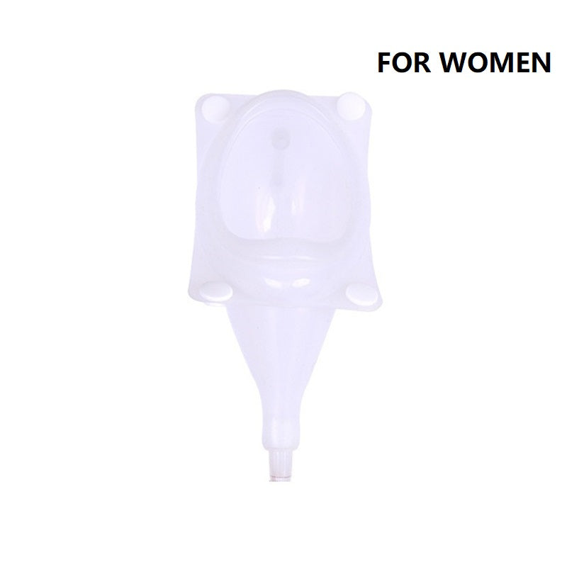 Portable Urinal System | Silicone Collector with Padded Rim | 1000ml Bag & Cotton Brief for Travel
