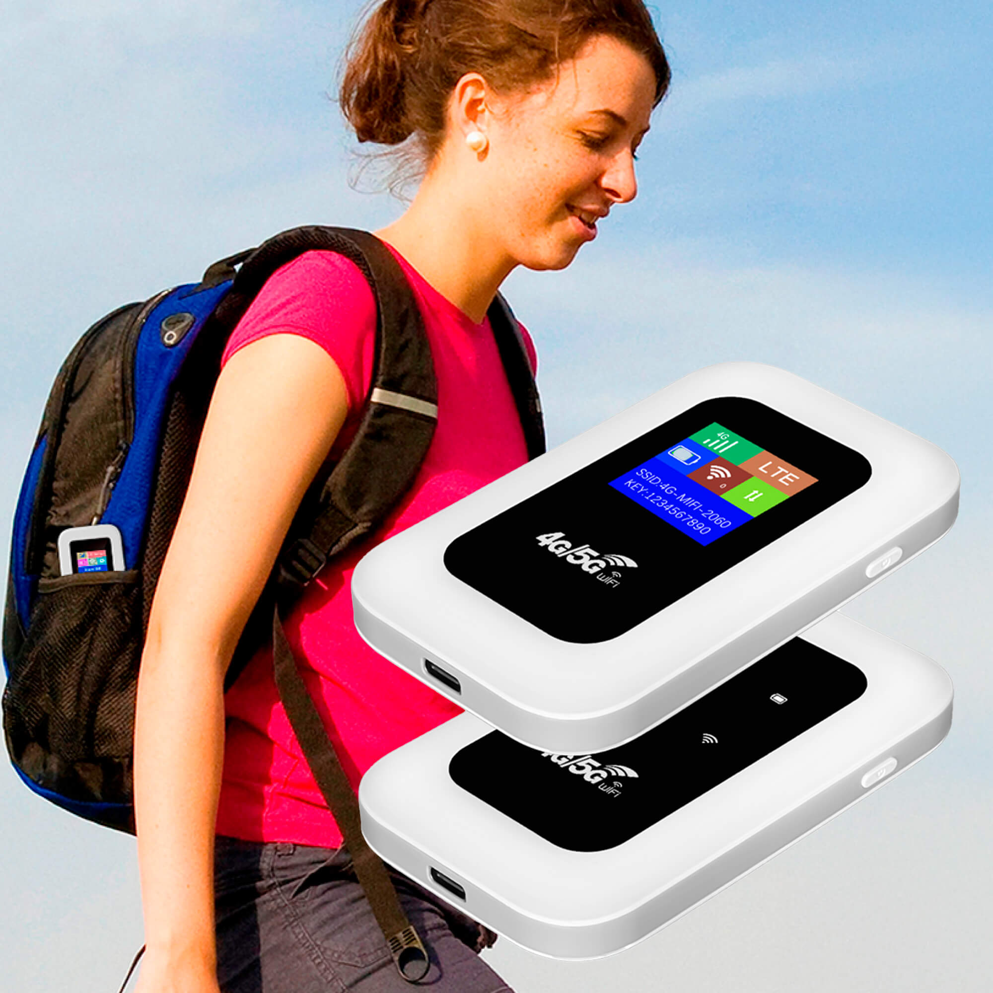Portable WiFi Router for Camper | 5G LTE Connectivity | Long Battery Life | Remote Work & Travel