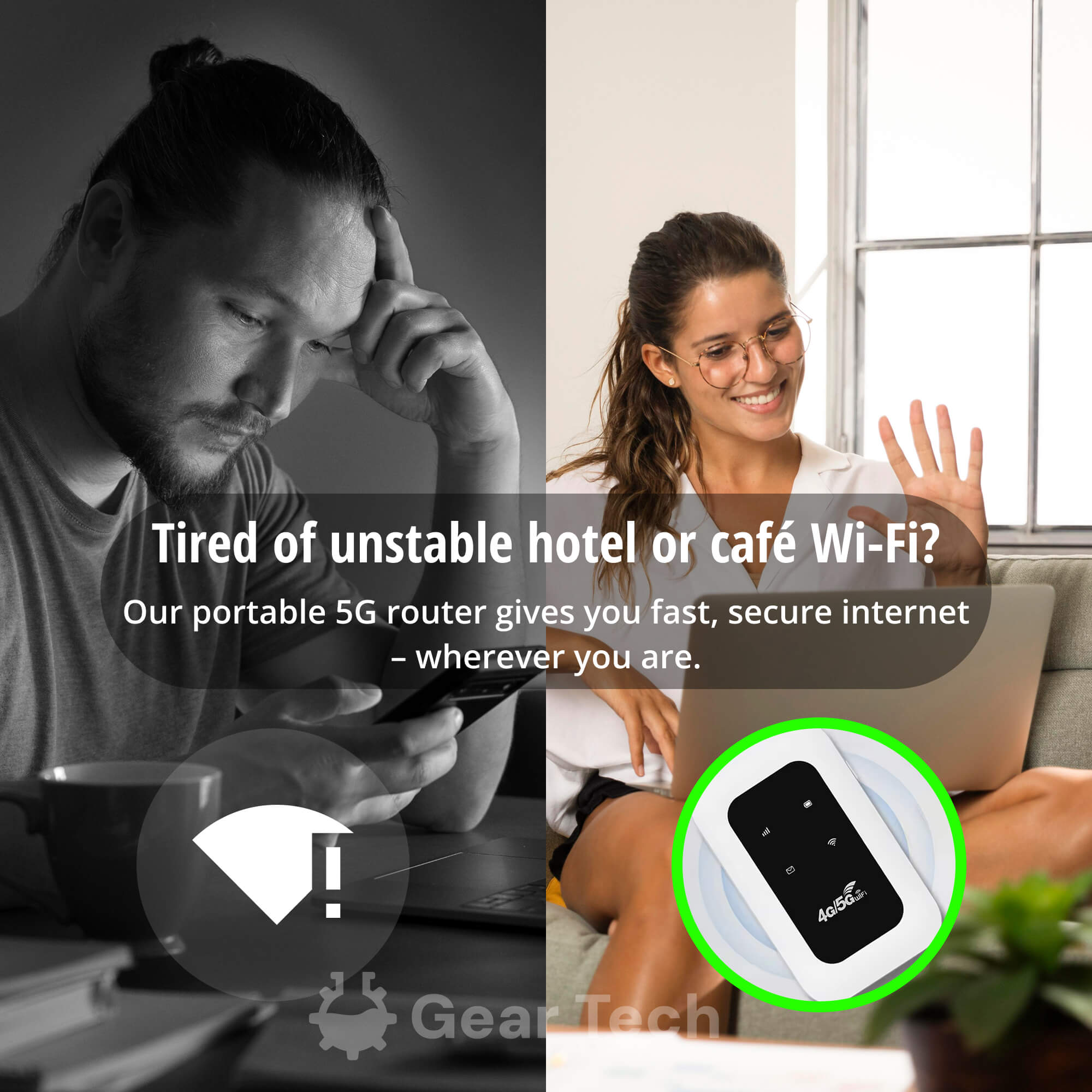 Portable WiFi Router for Camper | 5G LTE Connectivity | Long Battery Life | Remote Work & Travel