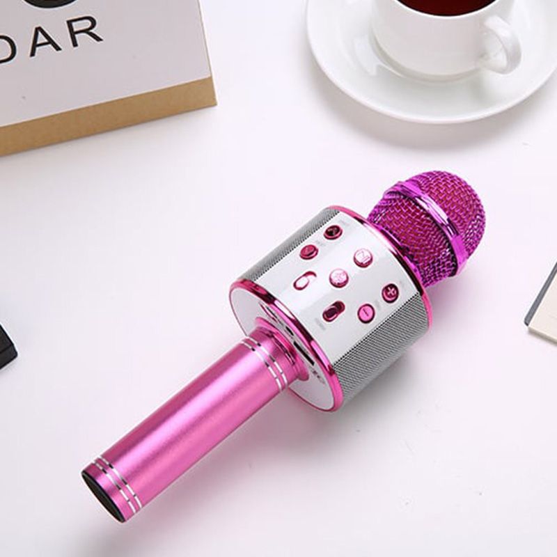Portable Wireless Karaoke Microphone | Stereo Speakers & Reverb | Bluetooth, AUX & USB Playback