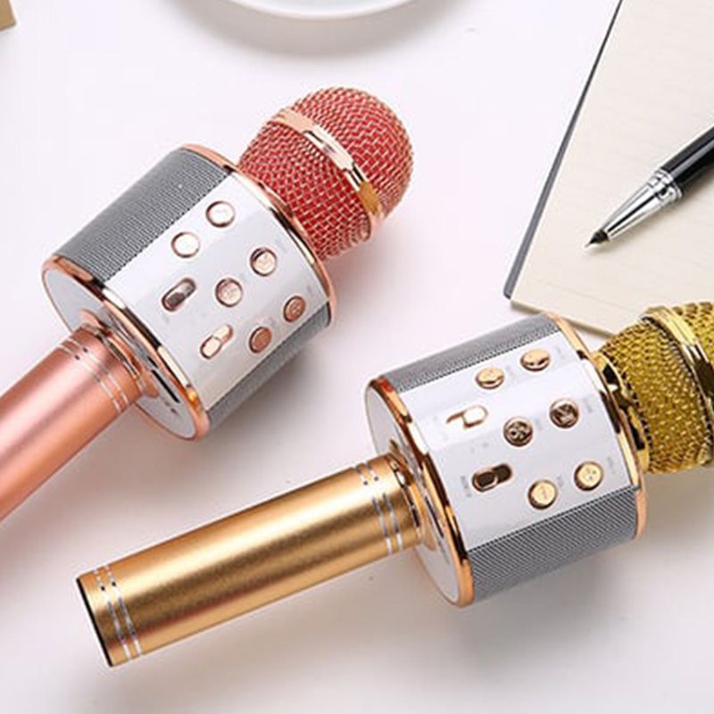 Portable Wireless Karaoke Microphone | Stereo Speakers & Reverb | Bluetooth, AUX & USB Playback