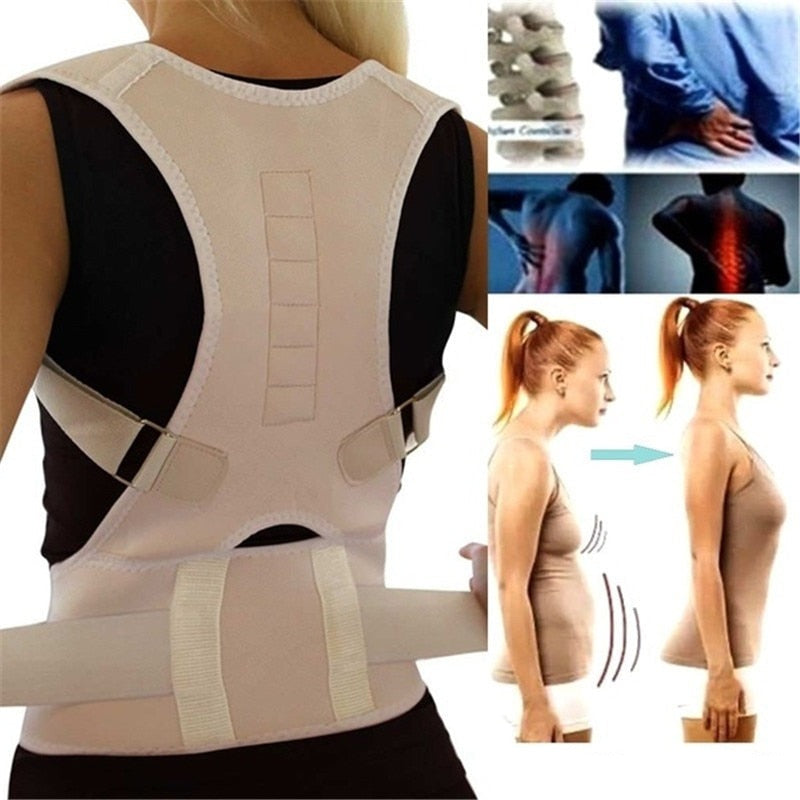 Posture Corrector Back Support | Magnetic Therapy | Breathable Adjustable Straps, Comfortable Fit