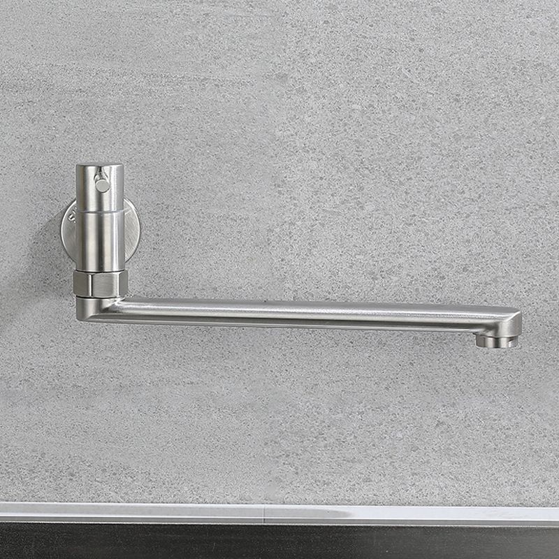 Pot Filler Faucet | Low-Profile Swivel Spout | Stainless Steel Single Handle | Lead-Free
