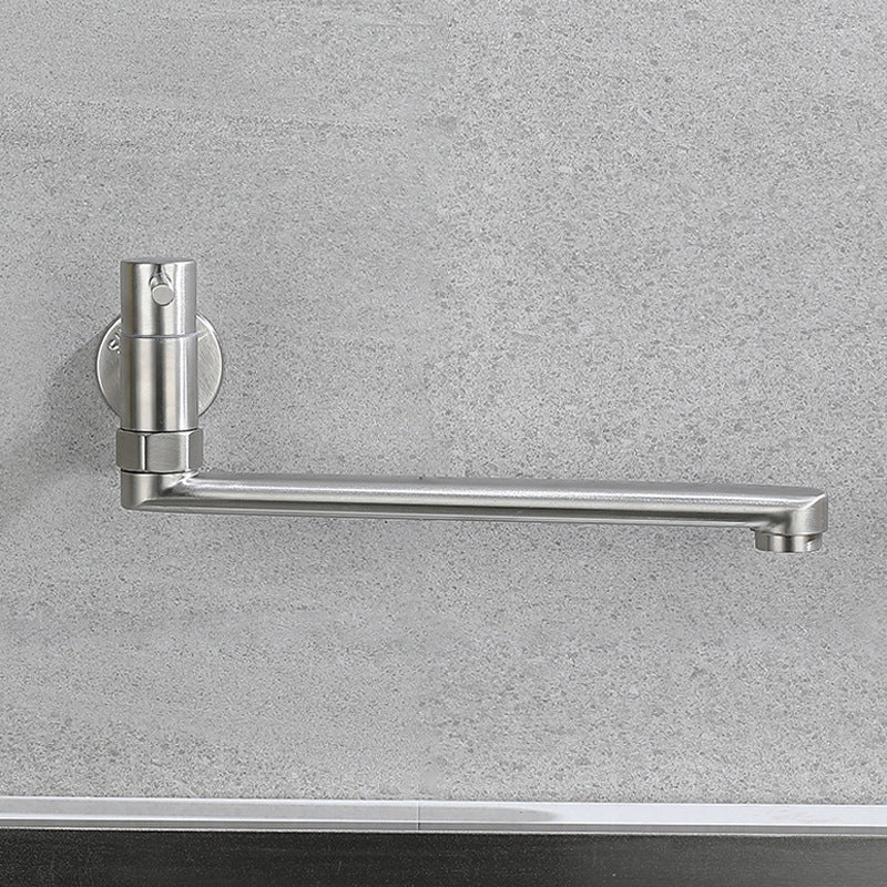 Pot Filler Faucet | Low-Profile Swivel Spout | Stainless Steel Single Handle | Lead-Free