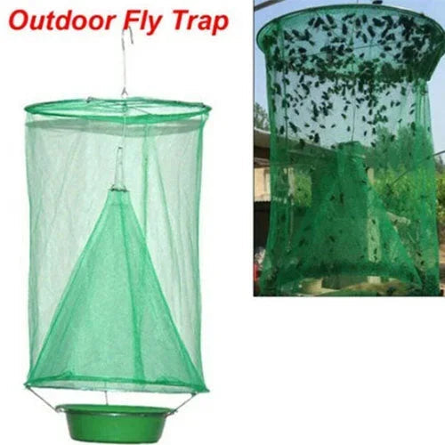 Ranch Fly Trap for Livestock | Hanging Mesh Funnel | Weather-Resistant Mesh & Wire | Chemical Free