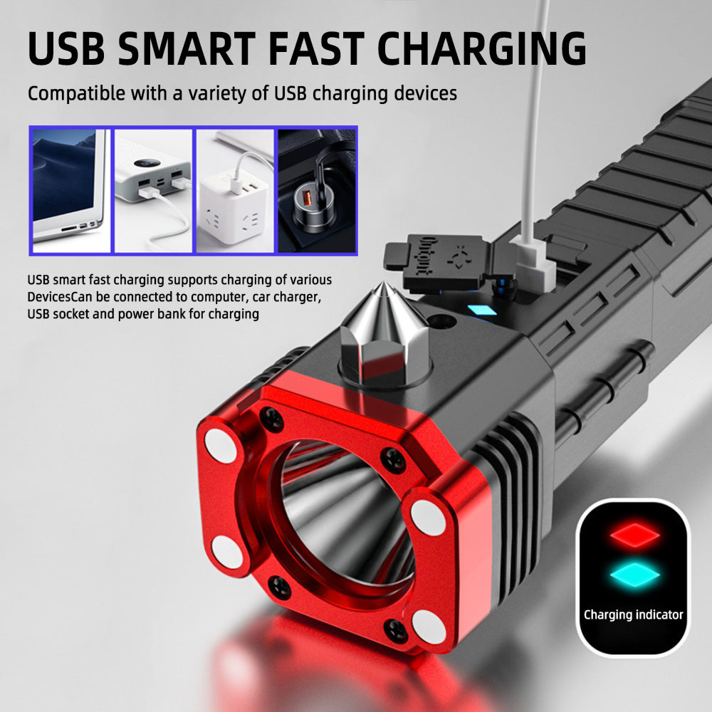 Rechargeable Flashlight | Magnetic Base & Bright LED | Waterproof Heavy-Duty Design