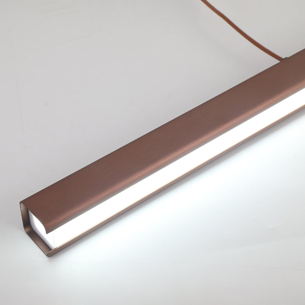 Rectangular LED Pendant Light | Slim Linear Minimalist | Adjustable Height | Energy-Efficient
