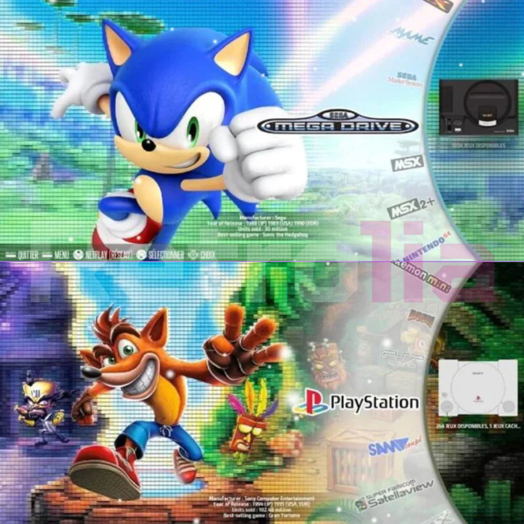 Retro Gaming Console | Massive Preloaded Library | 64GB Storage | Wireless Controllers Included