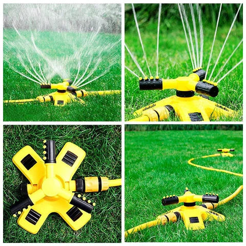 Rotating Lawn Sprinkler | 360° Coverage | Adjustable Spray & Water-Saving Design
