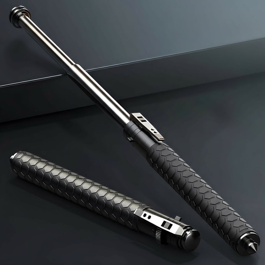 Self-Defense Walking Stick | Auto Quick-Deploy Cane | Ergonomic Non-Slip Grip, Adjustable Length