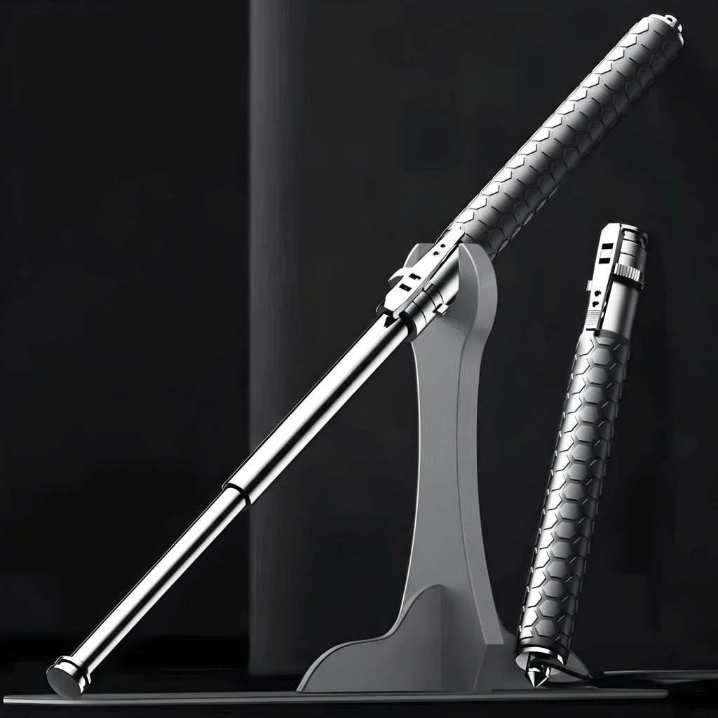 Self-Defense Walking Stick | Quick-Deploy | Durable Steel & Ergonomic Handle | Enhanced Stability
