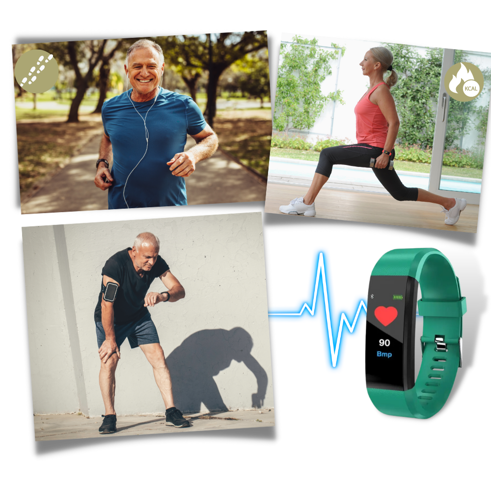Senior Smartwatch | Easy-Read LED Display | Heart Rate & BP Monitor | Long Battery Life