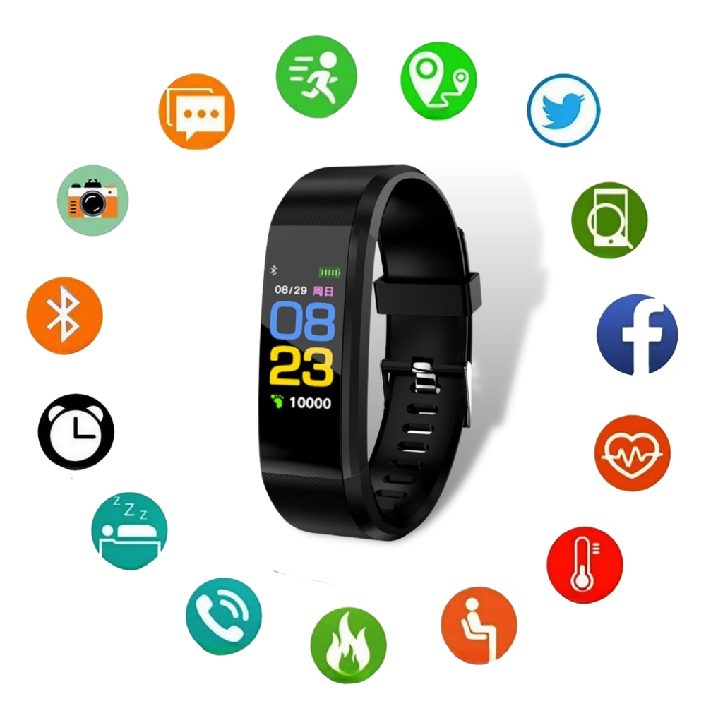 Senior Smartwatch | Easy-Read LED Display | Heart Rate & BP Monitor | Long Battery Life
