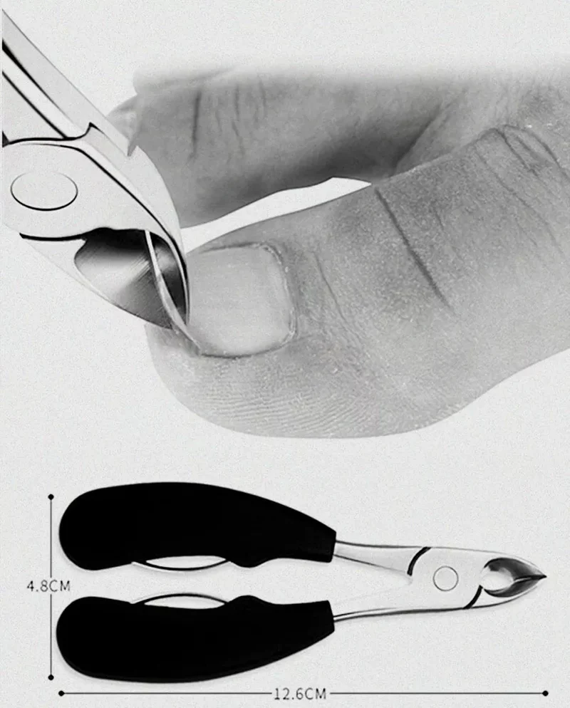Senior Toenail Clipper | Curved Blade | Stainless Steel | Ergonomic Grip & Splashguard