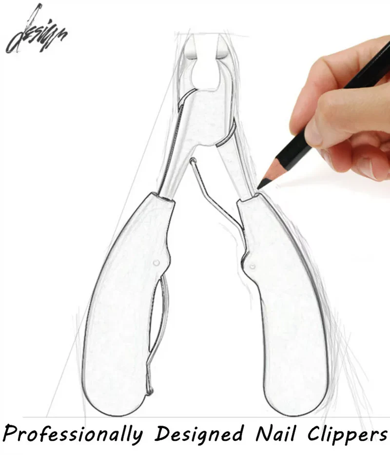 Senior Toenail Clipper | Curved Blade | Stainless Steel | Ergonomic Grip & Splashguard