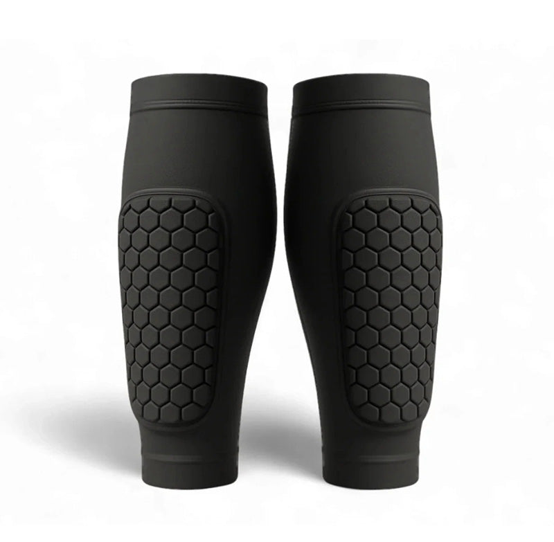 Shin Guards for Skiing & Football | Low-Profile Shock Pad | Breathable Fabric & Light Compression