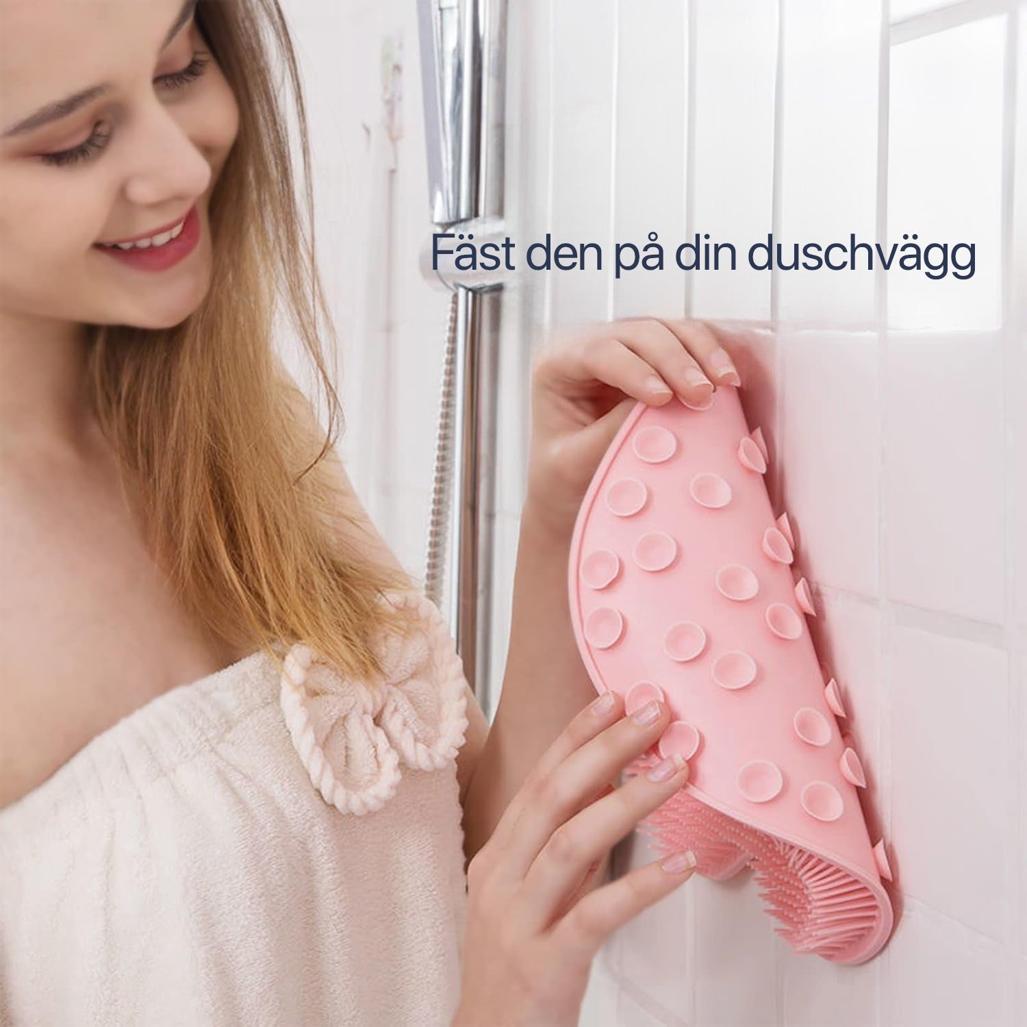 Shower Scrubbing Mat for Feet & Body | Silicone Massage Bristles | Suction Cups & Non-Slip