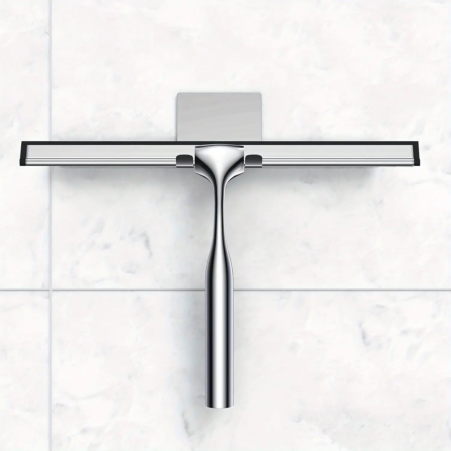 Shower Squeegee | Luxurious Ergonomic Design | Steel & Silicone Blade | Streak-Free Finish