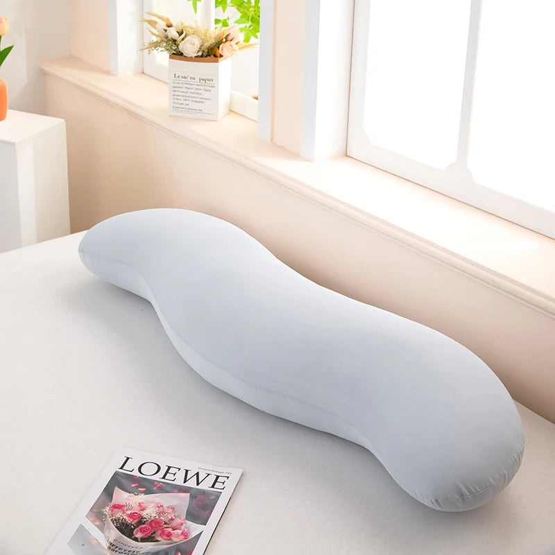 Side Sleeper Pillow | Ergonomic Wave Design | Polyester Cover, Washable