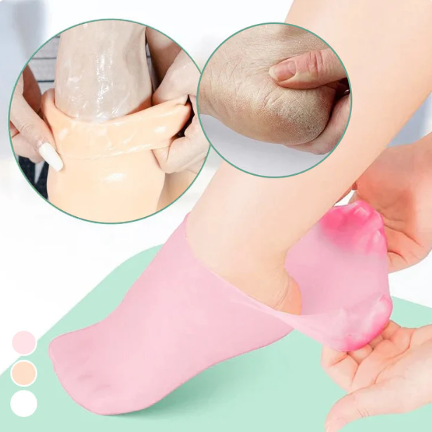 Silicone Spa Socks | Deep Moisturizing & Occlusive Hydration | Reusable & Adjustable Fit