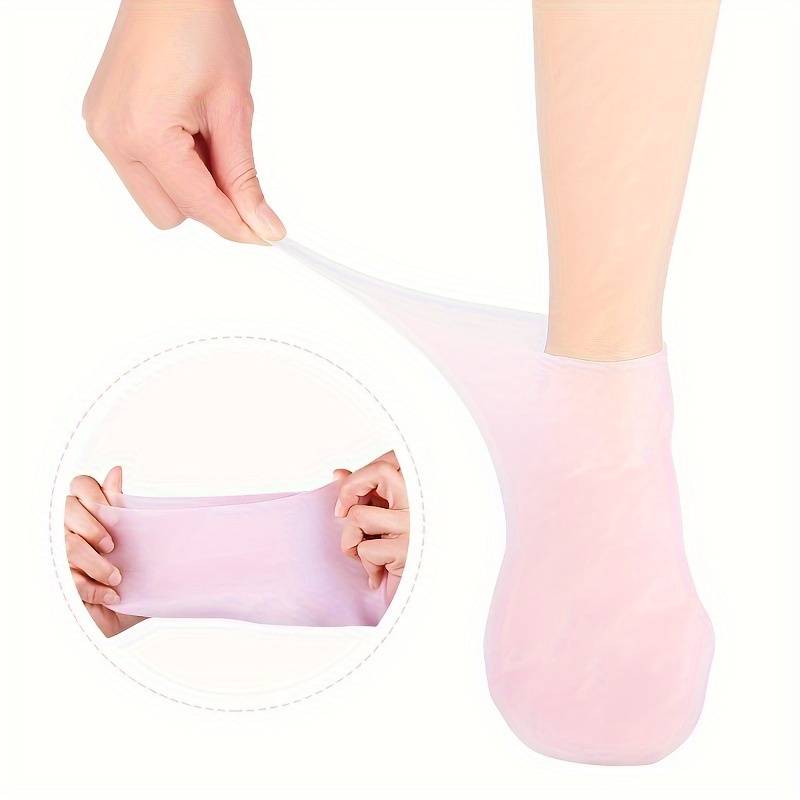 Silicone Spa Socks | Deep Moisturizing & Occlusive Hydration | Reusable & Adjustable Fit