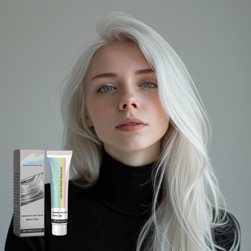 Silver Hair Color | Ammonia-Free Plant Extract Formula | 100g | Aloe & Hydrolyzed Wheat Protein